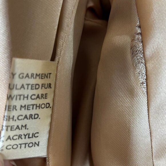 Vtg Adolph Schuman for Lilli Ann Woman’s Coat Light Brown Faux Mink Fur English - Picture 12 of 15